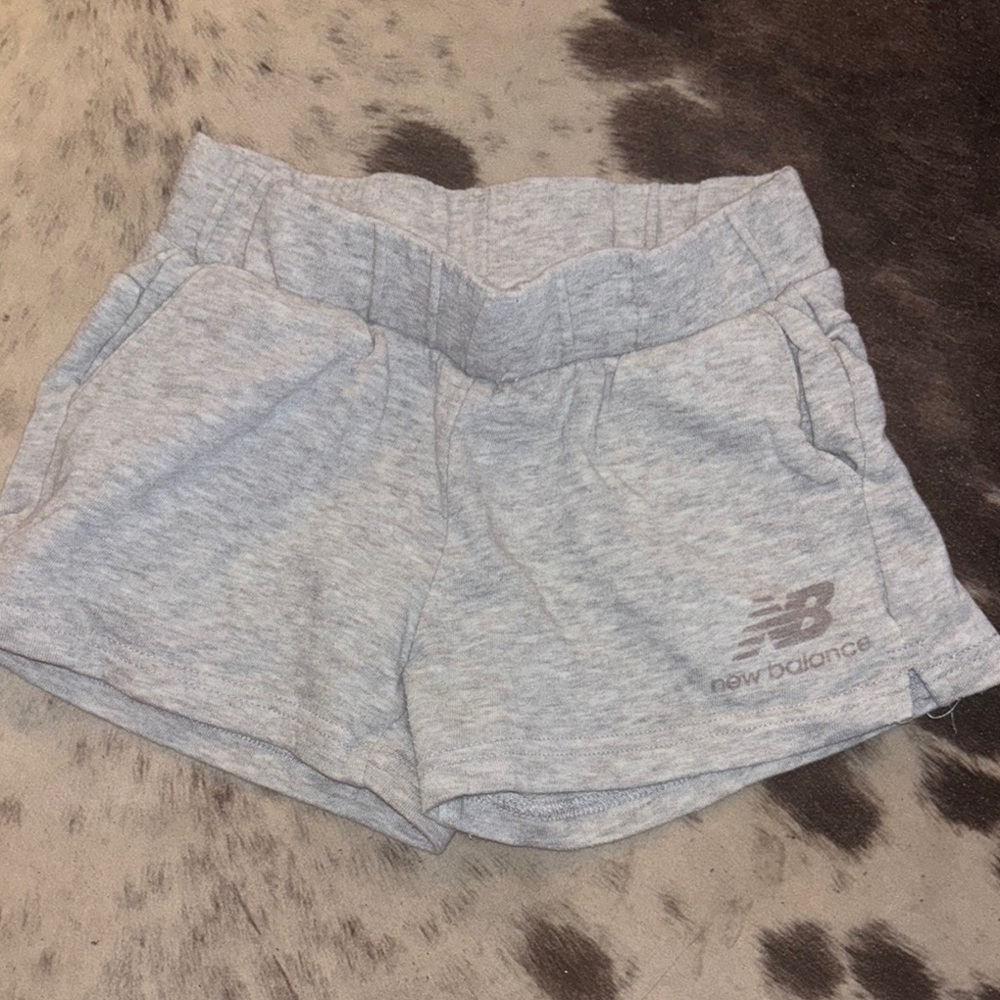 New Balance Gray Athletic Shorts with Elastic Waistband